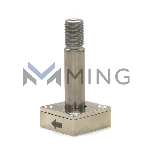 MING armature component with a threaded stem and square metal base